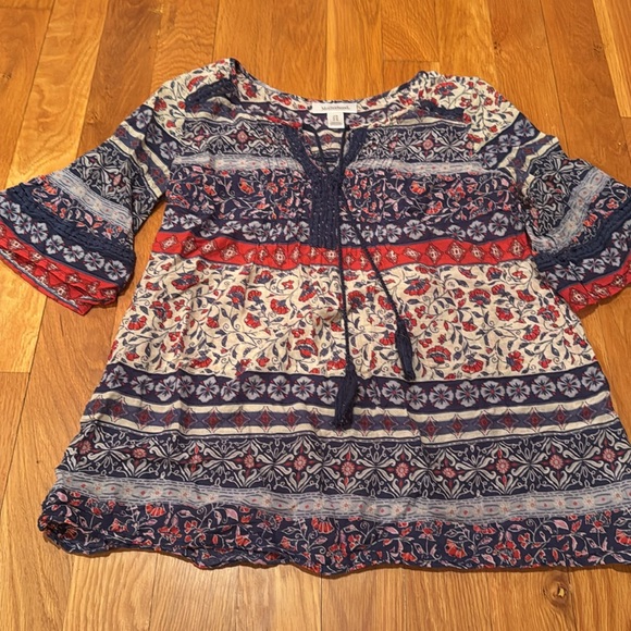 Blouse & shorts maternity Motherhood boho top jeans denim Bohemian old navy M 10 - Picture 4 of 17